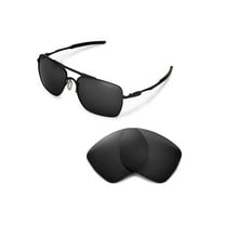 Walleva Black Polarized Replacement Lenses for Oakley Deviation Sunglasses