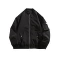 thumbnail image 2 of Men's Jackets Clearance Zipper Up 2XL Solid Color Leisure Pocket Zipper Work Clothes Long Sleeves Loose Coat, 2 of 9