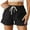 Black, variant on Shorts Womens Clearance Women's Casual Summer Solid Color High Waist Lace-Up Pockets Women's Three-Part Shorts