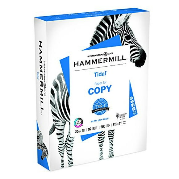 Hammermill Papier, Papier Tidal Copy, 8.5 x 11, Format Lettre, 20lb, 92 Lumineux, 1 Rame / 500 Feuilles (162008R) Papier Sans Acide