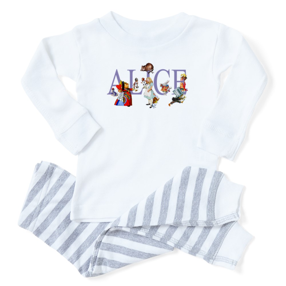 CafePress Alice /& Friends in Won Long Sleeve Baby Bodysuit