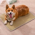 thumbnail image 6 of Pet Cooling Mat Summer Scratch Resistant Durable Pad for Dogs and Cats Breathable Woven Sleeping Mat for Pet Beds Crates and Floors Indoor Outdoor Heat Relief Khaki, 6 of 6