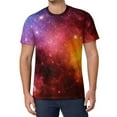 thumbnail image 2 of T Shirt For Men Galaxy And Nebula T-Shirt Outer Space Hippie Short Sleeve Pattern Tops Cheap Summer, 2 of 7