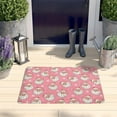 thumbnail image 2 of Pink Christmas Santa Pattern Flannel Non Slip Door Rugs,Washable Door Mats Indoor,Decorative Door Mats,Dirt-Resistant and Absorbent Doormat for Entrance,Bedroom,Kitchen,Bathroom,23.5x16in(60x40cm), 2 of 5