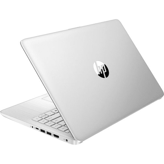 HP 14 Laptop Thin & Light, 1-Year Microsoft Office 365, Intel 4-Core Processor, 4GB Memory, 128GB Storage, SD Card Reader, HDMI, Windows 11 S (Silver)