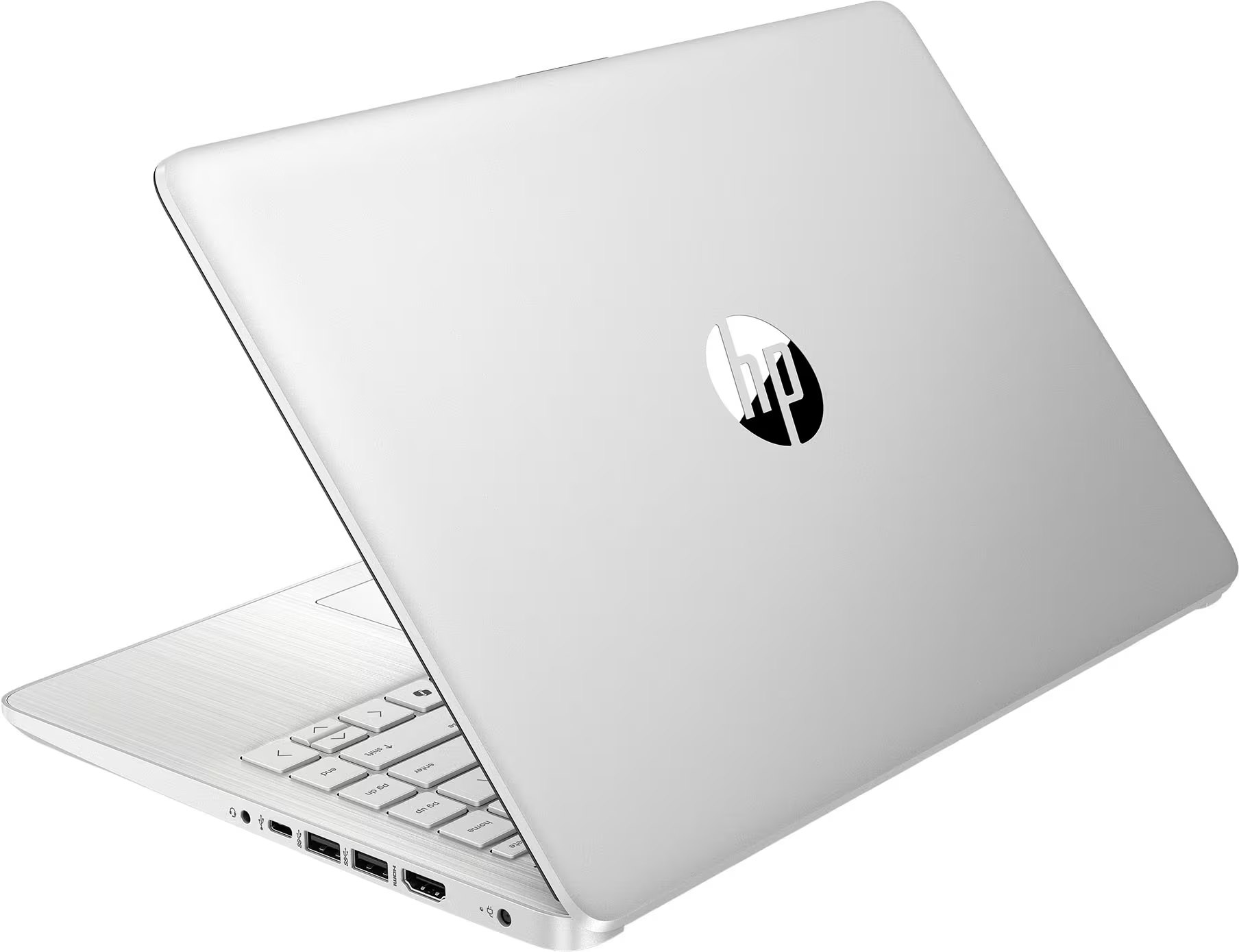 HP 14 Laptop Thin & Light, 1-Year Microsoft Office 365, Intel 4-Core Processor, 4GB Memory, 128GB Storage, SD Card Reader, HDMI, Windows 11 S (Silver)