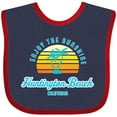 thumbnail image 3 of Inktastic Summer Enjoy the Sunshine Huntington Beach California Blue Boys or Girls Baby Bib, 3 of 4