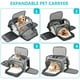 thumbnail image 4 of Portador de gatos Bolsa portátil para mascotas al aire libre Mochila plegable expandible para mascotas Mochila transpirable para gatos Mochila para gatos para tamaño pequeño, mediano y grande, 4 of 8