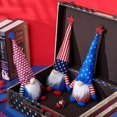 thumbnail image 5 of Sombrero de copa con estrellas y rayas Muñeca de barba completa para decoración del Día de la Independencia de Estados Unidos Muñecas gnomo Juguete para niños, C, 5 of 5