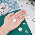 thumbnail image 3 of DIY Flat Round Pendant Making Kits Including 304 Stainless Steel Cabochons Pendants Connectors Settings Stainless Steel Color Settings: 60pcs/box, 3 of 6