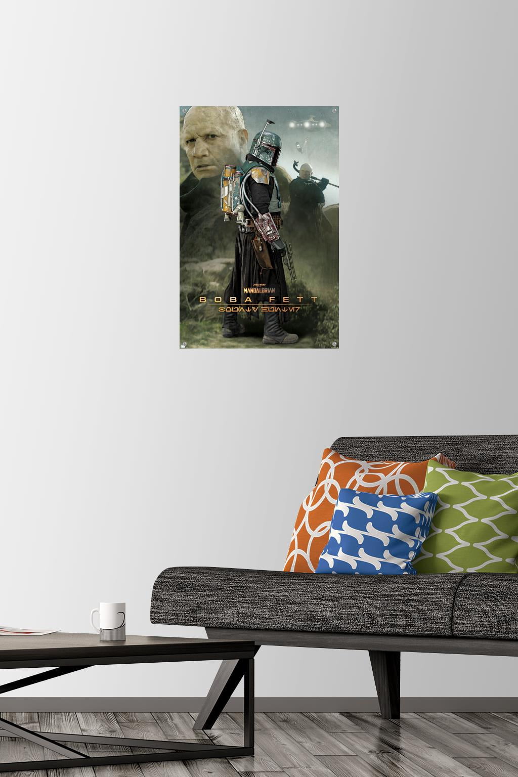 Star Wars: The Mandalorian Season 2 - Boba Fett Wall Poster with Pushpins, 14.725" x 22.375"