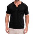 thumbnail image 2 of pstuiky Camisa de manga corta para hombre, Camisa casual de manga corta para hombre, estilo bolos vintage, estilo playero cubano, con botones, para verano ropa de hombre m, 2 of 6