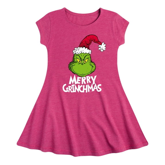 Dr. Seuss The Grinch - Christmas - Merry Grinchmas - Toddler & Youth Girls Fit & Flare Dress