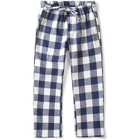 Boy's Cotton Woven Pajama Lounge Pant, Plaid Soft Sleepwear | Walmart ...