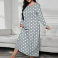 thumbnail image 2 of Wiyuqeen Long Cotton Nightgowns for Women Plus Size Long Sleeve Night Gowns Stars Graphic Sleepwear Full Length Nightdress Soft Loungewear, 2 of 7