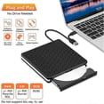 thumbnail image 4 of Unidad de DVD externa USB 3.0 tipo C, grabadora de CD/DVD +/-RW, portátil, para PC, portátil, escritorio y MacBook., 4 of 5