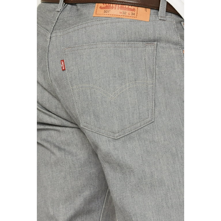 Levi's Men's 501 Original Fit Straight Leg Jeans Silver 32W Levi's Men's 501 Original Fit Straight Leg Jeans Silver 32W