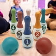 thumbnail image 5 of Goowood Kids Bowling Set for Kids 2-5 and 8-12 with 6 Colorful Bowling Pins and 2 Balls Indoor Outdoor Toy for Toddler Hand Eye Coordination, 5 of 9