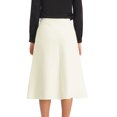 thumbnail image 3 of INSPIRE CHIC Women's Below Knee Lenght High Waist Fishtail Office Midi Skirt S Beige, 3 of 5
