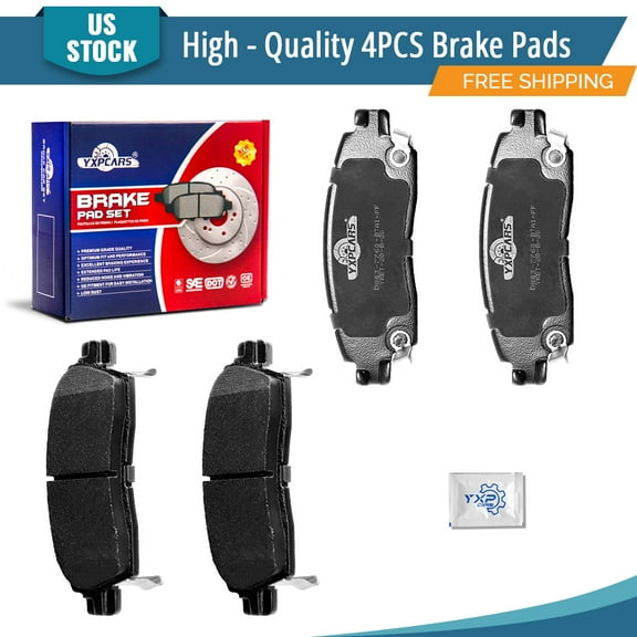 YXPCARS D883: 4PCS Rear Ceramic Brake Pads