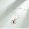 thumbnail image 6 of Fine Jewelry Birthstone Ruby Heart Necklaces Sterling Silver Infinity Love Pendant Necklace Anniversary Birthday Gifts for Her Wife Mom Yourself, 6 of 10