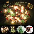 thumbnail image 2 of Christmas Pine Cones LED Fairy String Lights Bulbs Warm White Battery Operated Indoor Outdoor Decor for Xmas Tree Party, 2 of 7