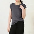 thumbnail image 5 of Levmjia Womens Pajama Set Modal Solid Color Short Sleeve and Pants Sleepwear Loose Comfortable 2 Piece Pajamas Home Soft Nightwear Set Summer, 5 of 5
