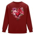 thumbnail image 4 of NuoCaiYun Valentines Sweatshirt for Men Crew Neck Fashion Print Long Sleeve Casual Loose Comfort Tops Pullover, 4 of 6