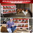 thumbnail image 4 of Qinaqin Rojo 10 cm de Alturaole Chicken Nesting Caja con Soporte Legs Perch Metálico Roll Away Eggs Laying Cajas y Versatile Anchoall Mount para Chickens, 4 of 7
