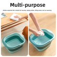 thumbnail image 3 of Portable Folding Plastic Foot Bath Tub Over Knee Large Size Foot Soaking Bucket for Home Use, 3 of 5
