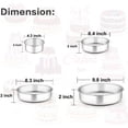 thumbnail image 2 of Cake Pan, 4'' & 6'' & 8'' & 9 ½'', Stainless Steel Round Cake Pan Tier Baking Cake Pans Set, for Baking Steaming Serving, Healthy & Heavy Duty, Oven Safe & Dishwasher Safe - Set of 4, 2 of 2