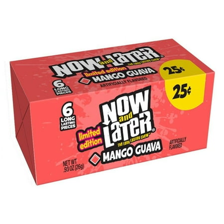 Now and Later, Mango Guava Chewy Candy, 0.93oz (Box of 24)