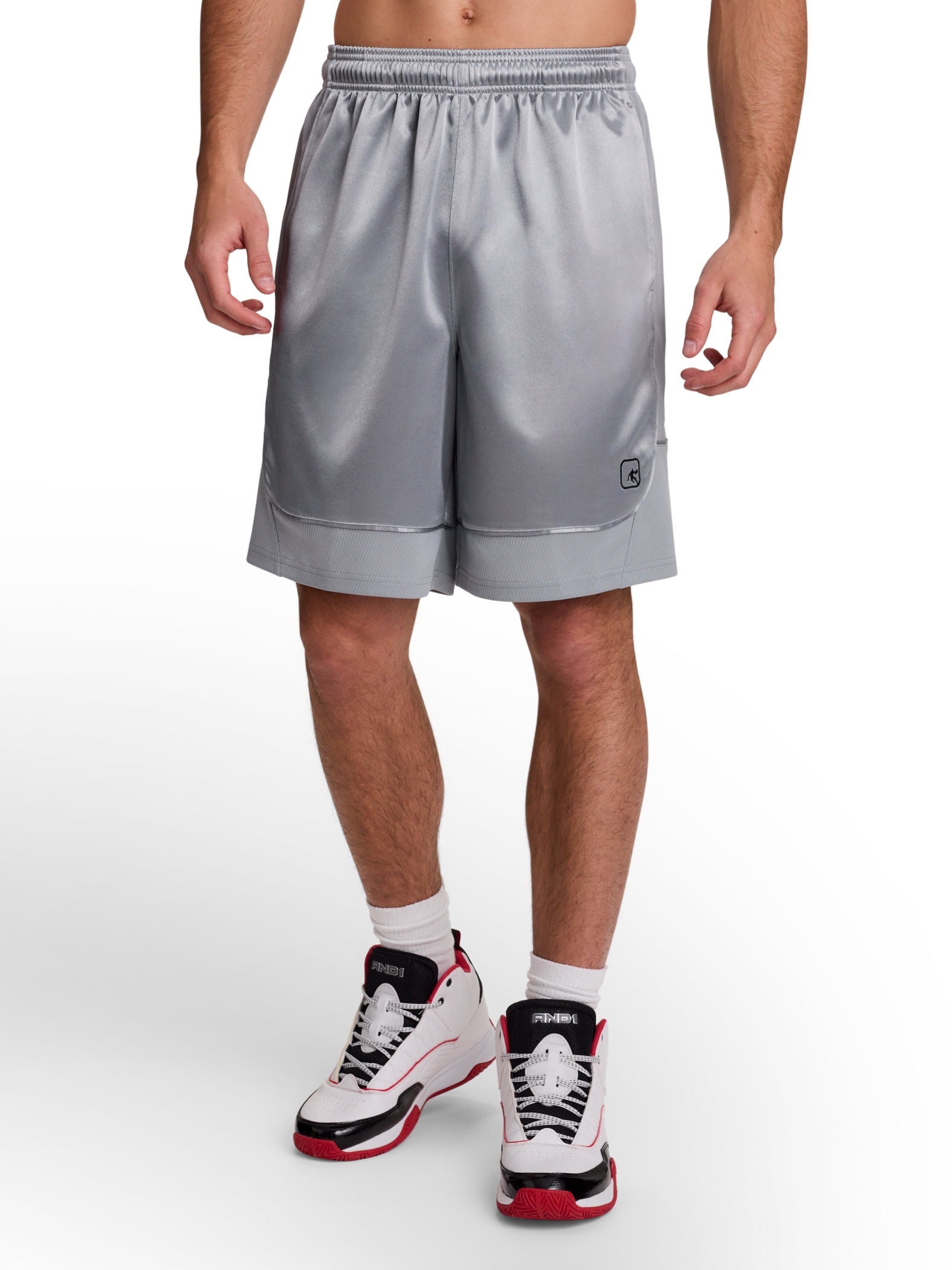 AND1 Men's and Big Men's All Court Colorblock Short, 9" inseam, up to Size 5XL