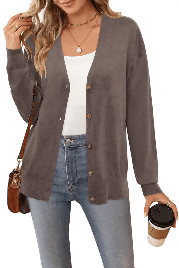 Womens Wool Blend Lightweight Summer Business Casual Cardigan Sweaters