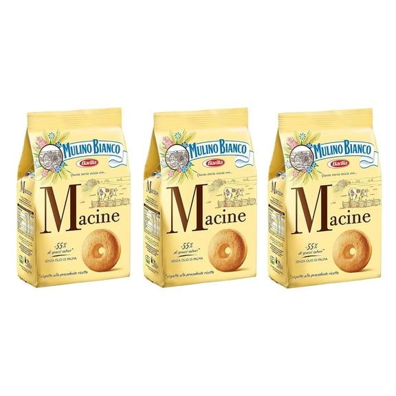 Mulino Bianco: "Macine" Shortbread cookies Cream - 12.3 Oz (350g) Pack of 3 [ Italian Import ] …