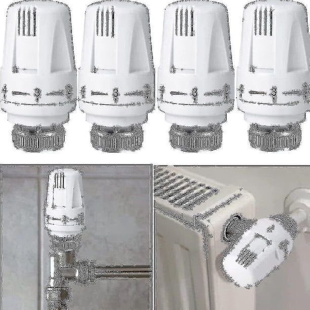 4x controlador de radiador de cabezal termostático válvula de calefacción de cabezal termostático M30 X 1,5