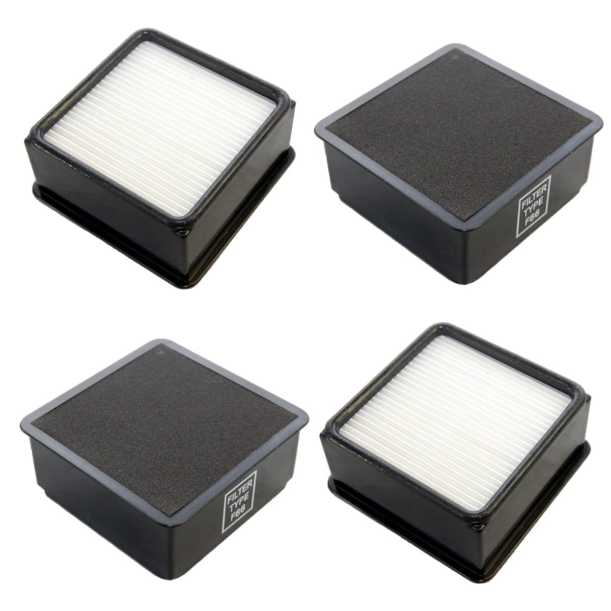 HQRP 4Pack HEPA Filter for Dirt Devil F66 / Ud70100 / 304708001