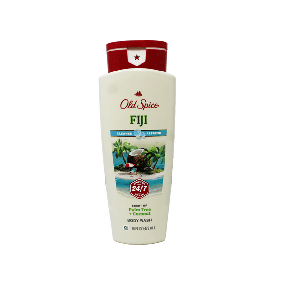 2 Pack - Old Spice Body Wash Fiji, Scent of Palm Tree Coconut, Cleanse & Refresh, 16 FL OZ