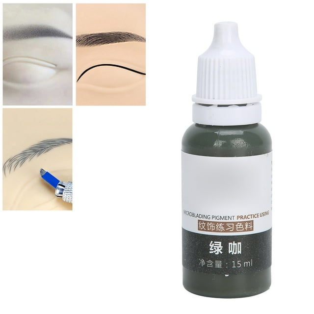 Microblading Ink Tattoo Ink Microblading Pigment, Professional Microblading Pigment Makeup Practice Lip Eyebrow Tattoo Ink Accessory 15ml