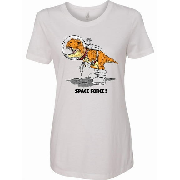 Inktastic Space Force Dinosaur Astronaut Women's T-Shirt