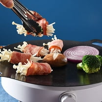 Pretyzoom Grill Pan Induction Korean BBQ Grill Pan Nonstick Black 1Pcs