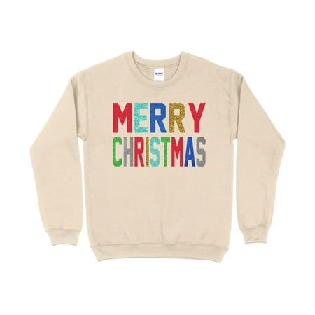 Merry Glitter Christmas Sweatshirt  Christmas Crewneck  Christmas Gifts for Women  Holiday Sweater  Womens Winter Shirt  Xmas