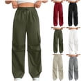 thumbnail image 1 of WRKEKC Women's Casual Drawstring Sweatpants Wide Leg Work Pants Comfortable Lounge Wear with Pockets, 1 of 5