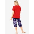 thumbnail image 2 of Dreams & Co. Plus Size 2-Piece Capri Cotton PJ Set, 2 of 6