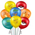 thumbnail image 1 of Juego de globos de látex de dibujos animados de Pokemon Pikachu, modelo de Pikachu Squirtle Charmander, juguetes de globos, suministros de decoración para fiesta de cumpleaños infantil, 1 of 3