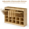 thumbnail image 5 of Advwin Wooden Classroom Storage Cabinet with Adjustable Shelves, 10 Cubbies, Removable Dividers & Anti-Tip Kit, Toy Storage Bookshelf for Preschool, Daycare, Home School, 5 of 10