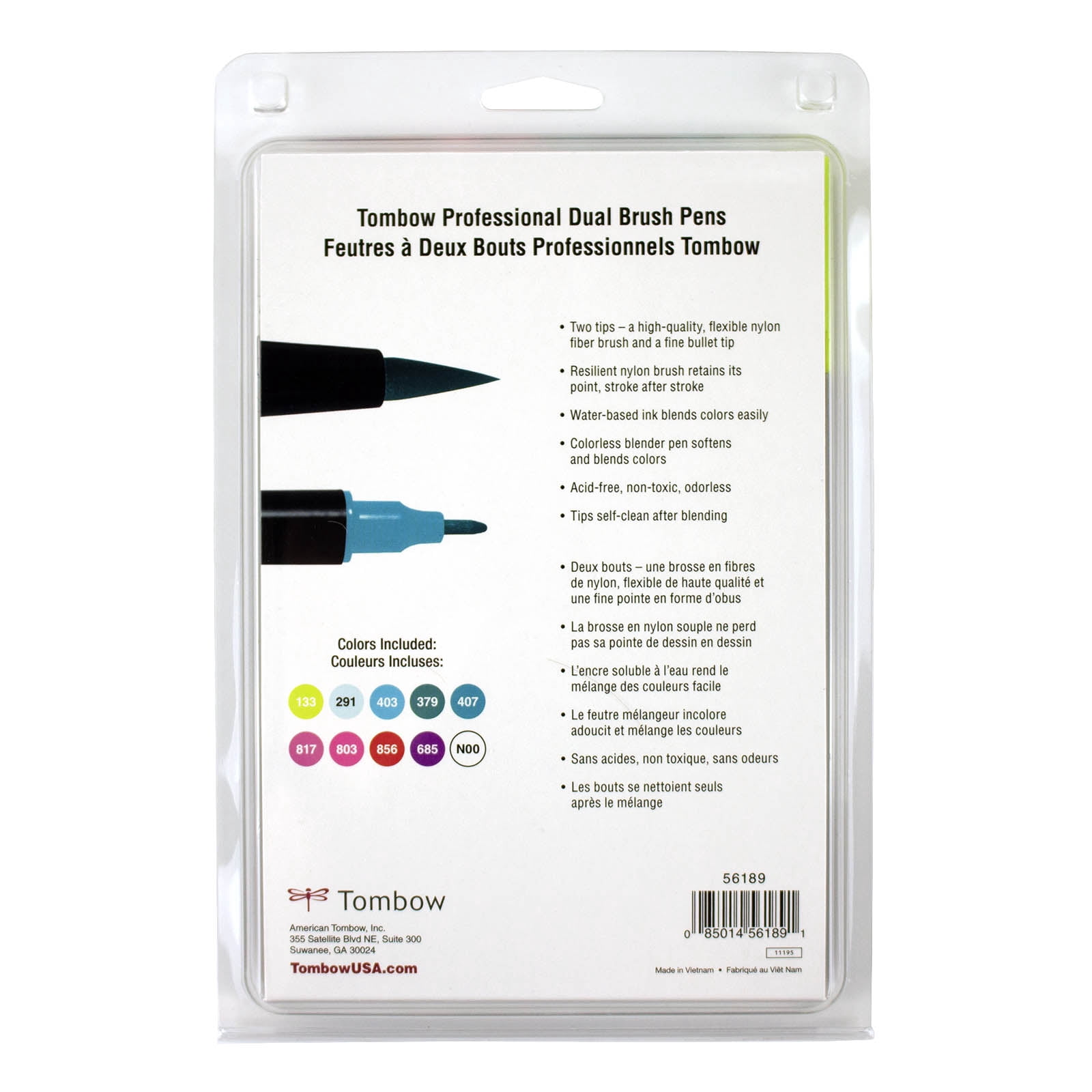 Tombow Tropical Palette Dual Brush Pens, 6 Packs: 10 ct. (60 total)