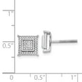 thumbnail image 4 of 14k White Gold Diamond Small Double Square Bezel Post Earrings EM5476, 4 of 4
