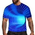 thumbnail image 5 of IDALL Graphic Tees Men Mens Shirts Funny Shirts Fashion 3D Print T Shirts Funny Graphics Pattern Crewneck Short Sleeve Tees Summer Tops Blue L, 5 of 5