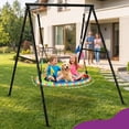 thumbnail image 5 of DVH Swing Set, 440lbs Swing Frame, 40" Saucers Swing, with Multiple Color Mode LED Lights, 5 of 7